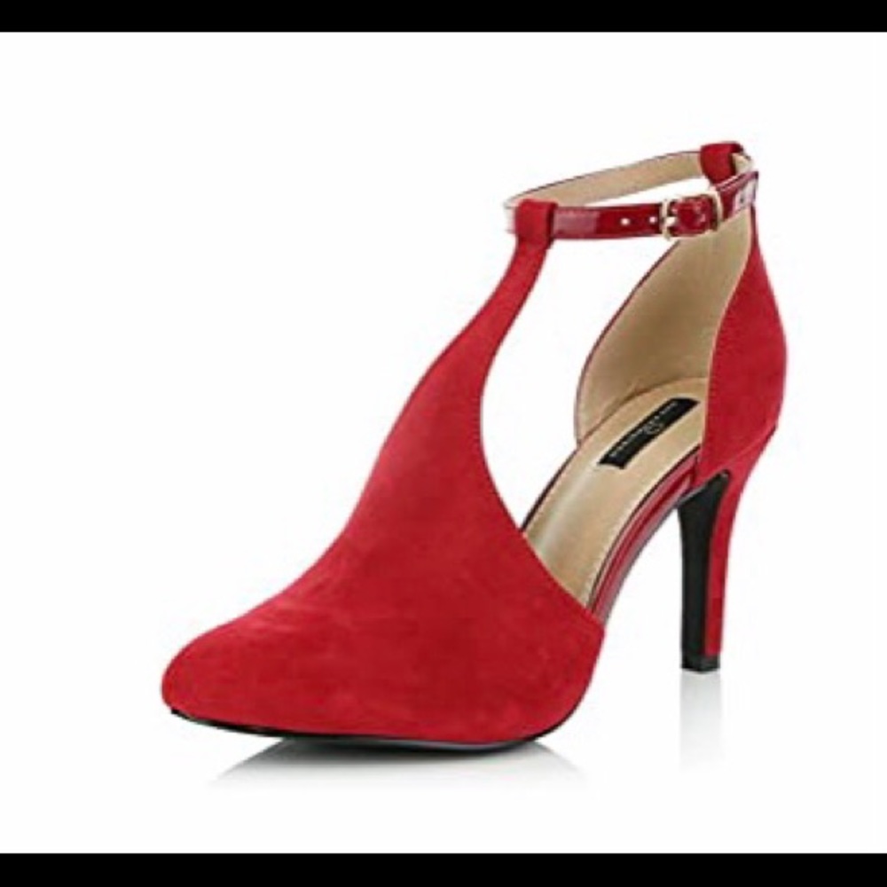 High heel shoe, worn only once, some peeling inside shoe. See last picture.